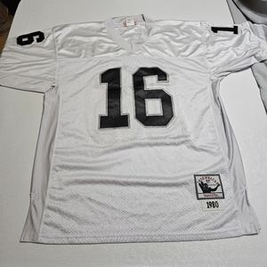 Jim Plunkett Oakland Raiders Jersey white size 50 throwback jersey